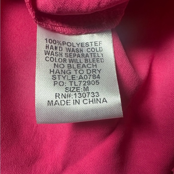 Umgee Pink High Waist Women's Shorts Ruffle trim Oversized Medium - Picture 8 of 13